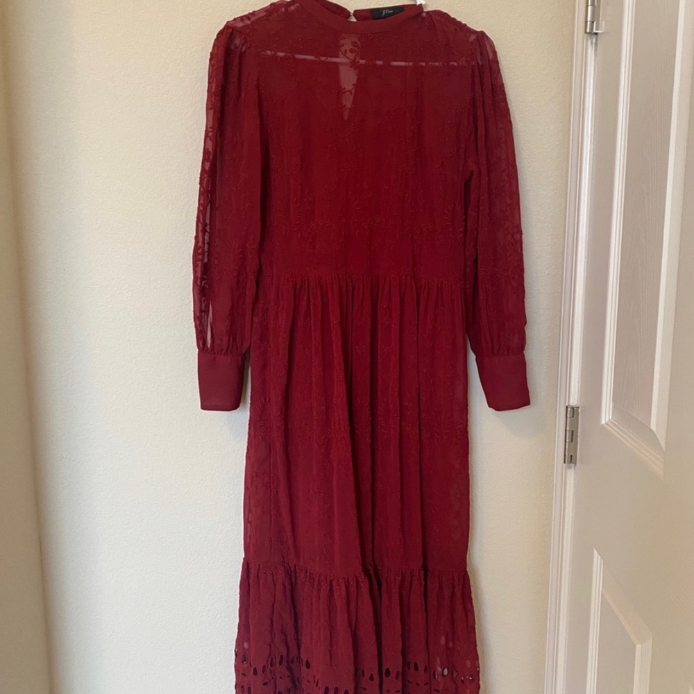 Midi red dress